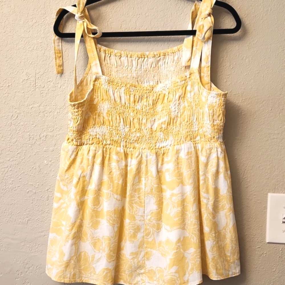 Yellow Floral Babydoll Top - Picture 3 of 3